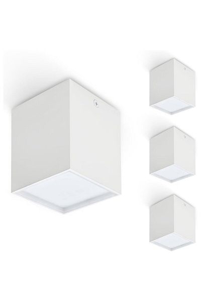 YindaLux Spoturi LED de suprafata Ø100x77mm alb - set 4 bucati