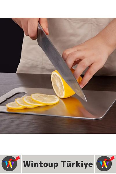 Wintoup Durable Healthy Hygienic Vegetable Fruit Meat Stain Resistant Easy to Clean Steel Cutting Board Set of 3