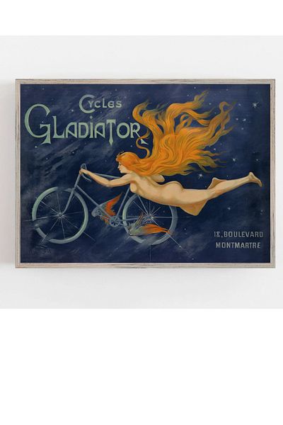 Taranist Χάρτινη αφίσα - Vintage Goddess cycles gladiator