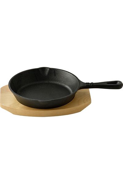 MasterPro COOK & SHARE cast iron frying pan 15.8 cm black