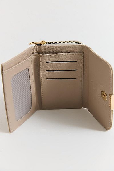 Raneel Kazançlı Alışveriş Mini Wallet Mink with Metal Accessories Closure
