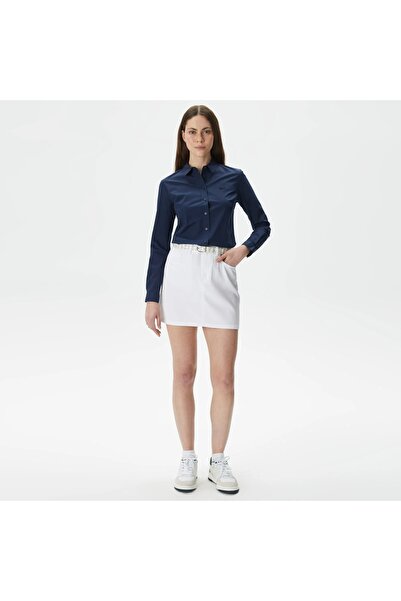 Lacoste Kadın Regular Fit Beyaz Etek