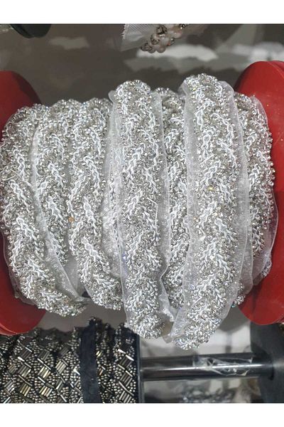 ESRA ŞELEM Tulle Piping Stone Decorative Ribbon Applique Sewing Accessory Accessory Hobby