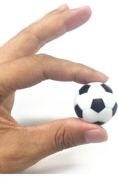 rexa Table Football Balls Set – ABS Hard Plastic, 31mm Diameter, Black & White
