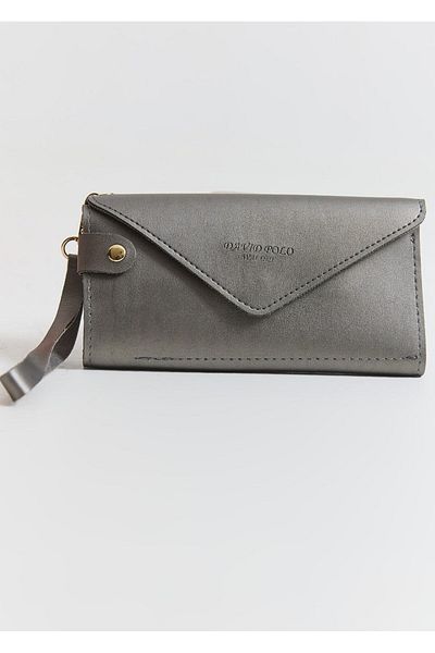 Raneel Kazançlı Alışveriş Multi-Eye Wallet with Phone Compartment Gray