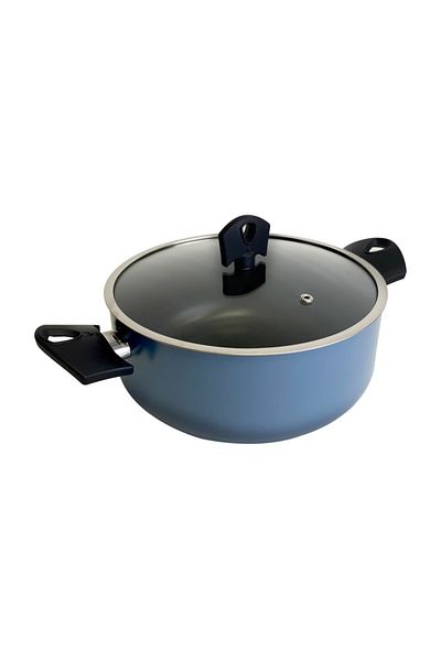 San Ignacio Caserola cu capac si invelis antiaderent NOIA 24 cm albastru