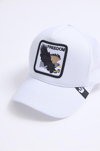 Raneel Kazançlı Alışveriş Animal Embroidered Plain Adjustable Hat White