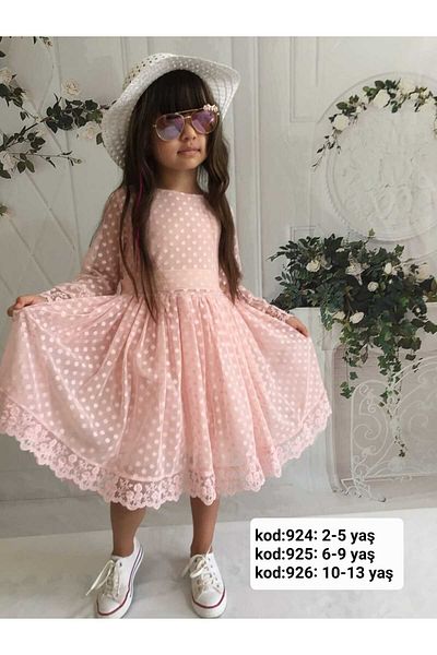 ÖRZİKİDS ROCHIE CU DENTELĂ COMPLETĂ BRODĂ CU PĂLĂRIE 6/13 ANI