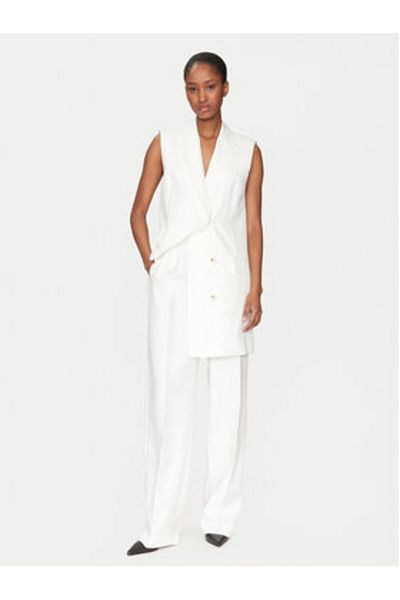 2nd Day 2ndday Women's Fabric Trousers 2252160126 White