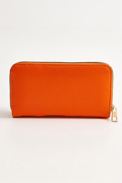 Raneel Kazançlı Alışveriş Large size compartment women's wallet orange