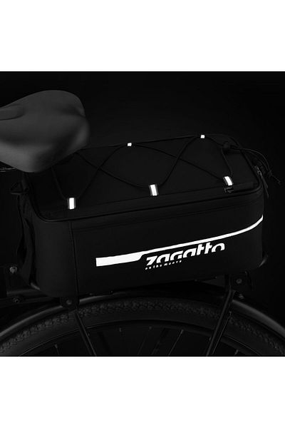 zagatto Thermal Bicycle Trunk Bag, 8L, Black, Waterproof, Rear Mount, Shoulder Strap, ZG955
