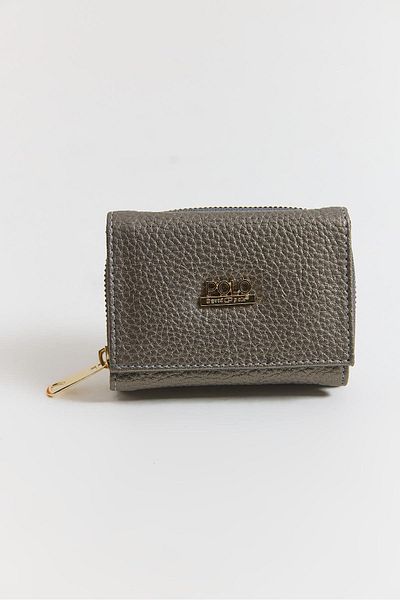 Raneel Kazançlı Alışveriş Mini Wallet with Zippered Pocket Cover Gray