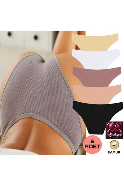 Afrodizyac 5-Piece Daily Cotton Slips (Extra Flexible and Soft)