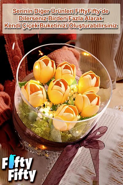 Vagonlife Panlos Inbrixx Series Decorative and Collectible Tulip Flower Model 41 Piece Construction Set -Ffp655042