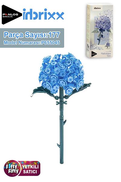 Vagonlife Panlos Inbrixx Series Decorative and Collectible Hydrangea Flower Model 177 Piece Building Set -Ffp65504