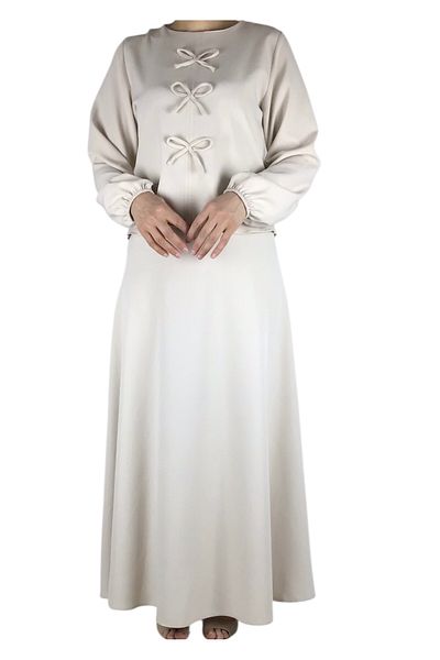 ECE GİYİM Women's Sports Front Ribbon Model Kolağzi Elastic Skirt Side Zippered Skirt Mevlana Model Double Set