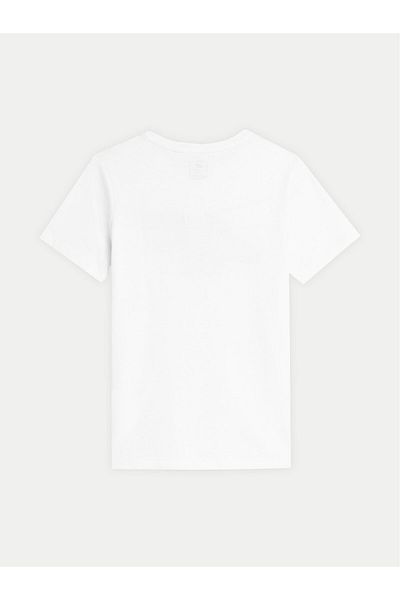 4F Tricou băieți 4FJWSS24TTSHM1115 Alb