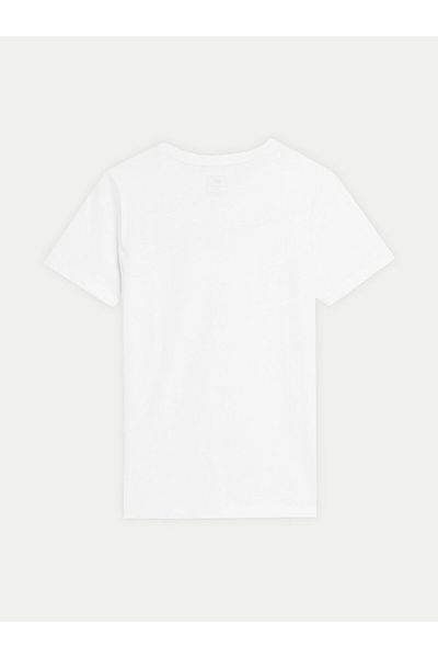4F Tricou băieți 4FJWSS24TTSHM1116 Alb