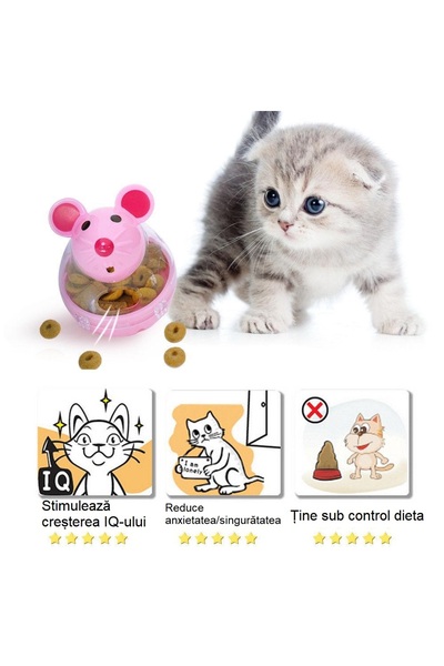 Nonbranded Interactive Toy Feeder with Slow Food Release for Cats or Other Pets - Pink