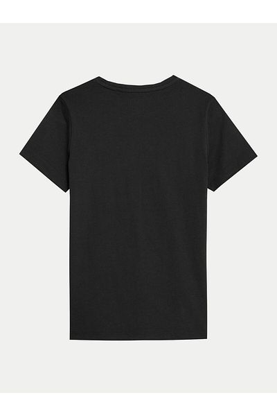 4F Tricou băieți 4FJWSS24TTSHM1115 Negru
