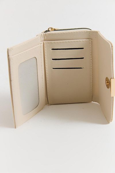 Raneel Kazançlı Alışveriş Mini Wallet Cream with Metal Accessories Closure
