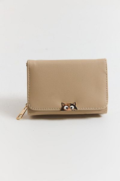 Raneel Kazançlı Alışveriş Mini Wallet Mink with Metal Accessories Closure