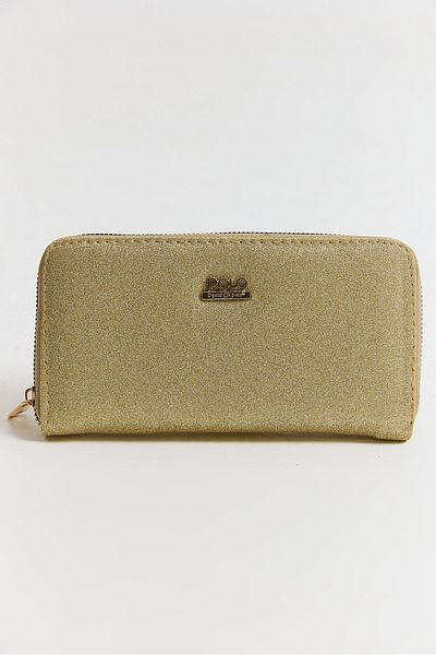 Raneel Kazançlı Alışveriş Shiny Looking Zippered Large Size Wallet Gold