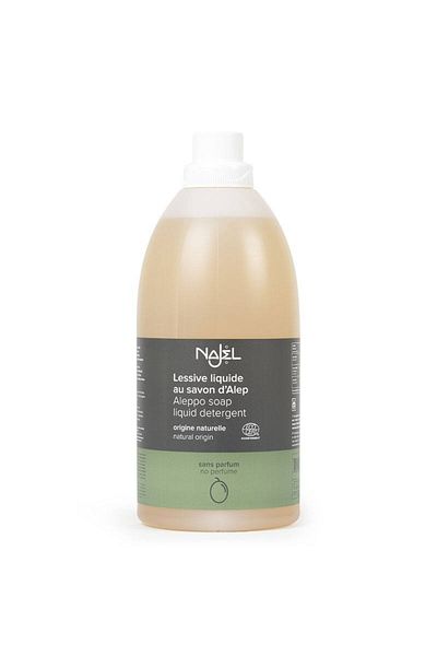 NAJEL Detergent ecologic pentru rufe cu sapun de Alep, fara parfum, 2L - NAJEL