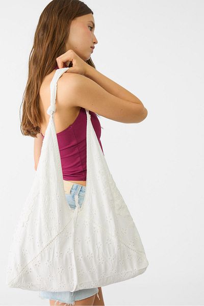 Stradivarius Embroidered fabric bag