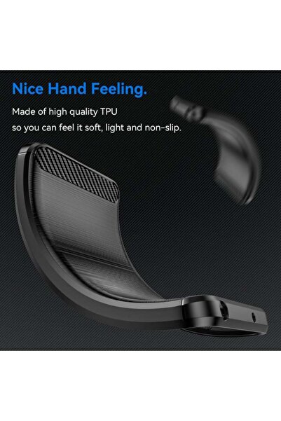 SKYDDAR INNOVATION Husă pentru Motorola Edge 60 Pro, silicon carbon, textură din fibră de carbon, albastră, set cu autocolant