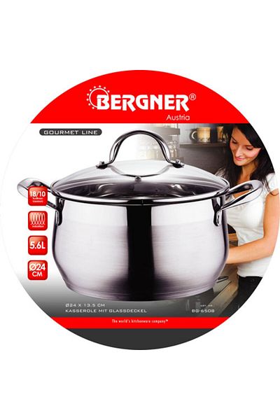 Bergner Casserole with lid 24 cm Gourmet