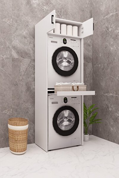 DEMİRBAL MOBİLYA Mdf Çamaşir Makinesi Dolabi Kurutma Makinesi Dolabi Çekmecel...