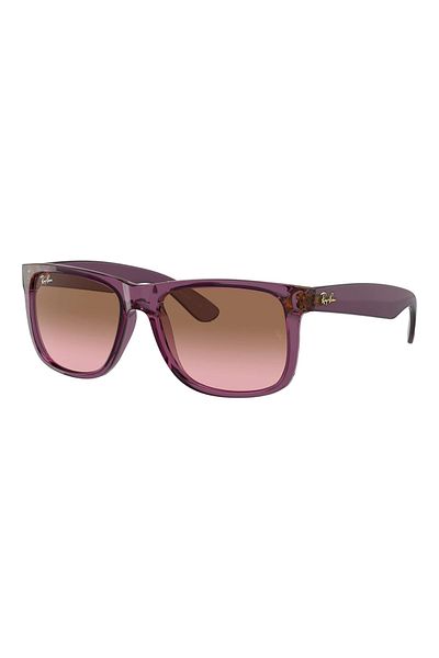 Ray-Ban Ray-Ban Justin RB4165 6595/14 – Sunglasses, Transparent Purple, Pink-Brown Gradient Lenses