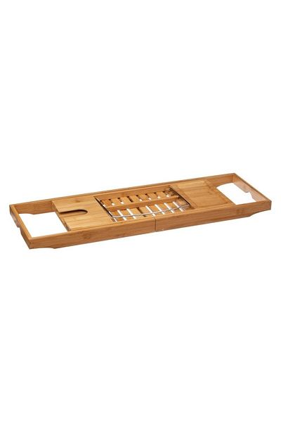 5 five simply smart Suport extensibil pentru cadă, bambus, extensibil, 70-105 cm
