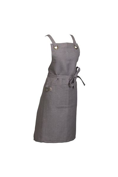 Kela Puro apron 55% cotton/45% in gray 85.0x70.0cm