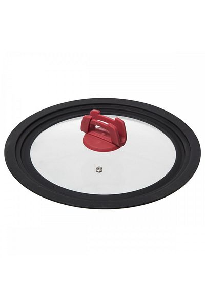 5 five simply smart Crosby universal lid, glass, silicone edges, 26-28-30 cm