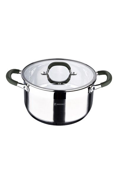 Bergner Stainless steel pot with lid MIDNIGHT 28 cm 9.5 liters