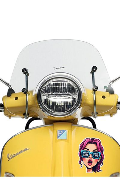 MegaSticker Autocolant Don't care girl Auto, Motocicletă, Cască, Laptop, Autocolant pentru Parbriz 13x10 Cm