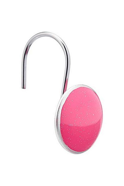 Amazon Set of 12 pink glitter shower curtain hooks Amazon