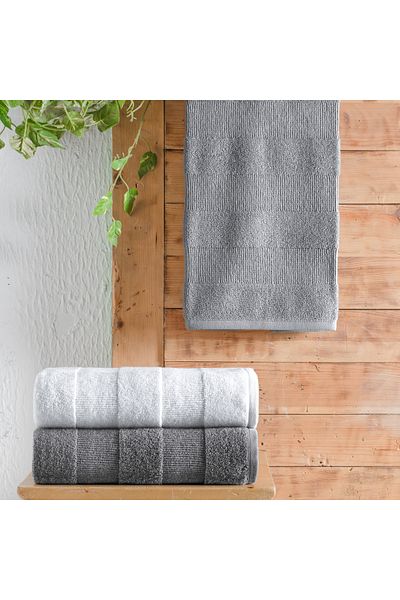 Schafer Home Solid Jacquard Towel 70X140-Grey
