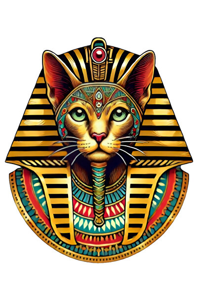 MegaSticker ملصق قطة فرعون للسيارة والدراجة النارية وخوذة والكمبيوتر المحمول ...