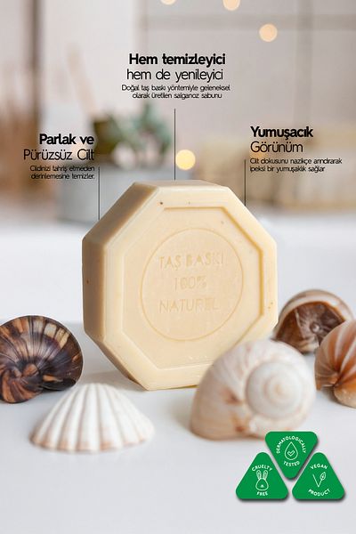 Naturix Snail Essence Stone Soap 3-Piece Eco Package Renewing and Sebum Balancing Skin Care - 3X125 Gr