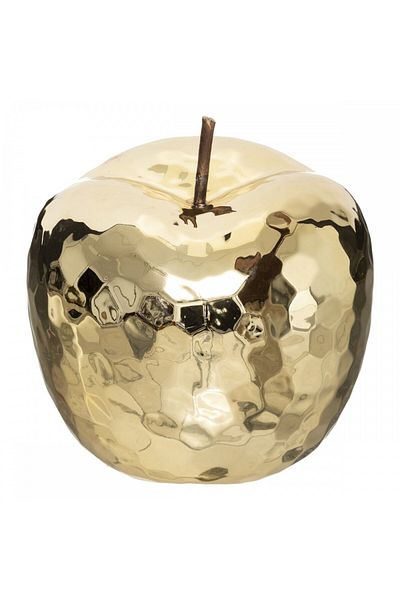 Atmosphera Créateur D'intérieur Decorative apple Golden, ceramic, 18x21 cm