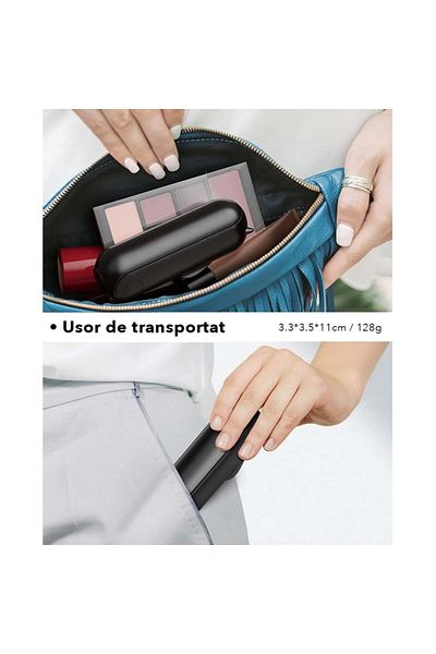SKYDDAR INNOVATION Ventilator ultraportabil, 3 viteze, pliabil cu baterie portabilă 2000mAh, autonomie 20h, negru