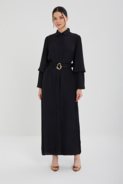 Jupe فستان سندريلا من القماش بحزام 7252