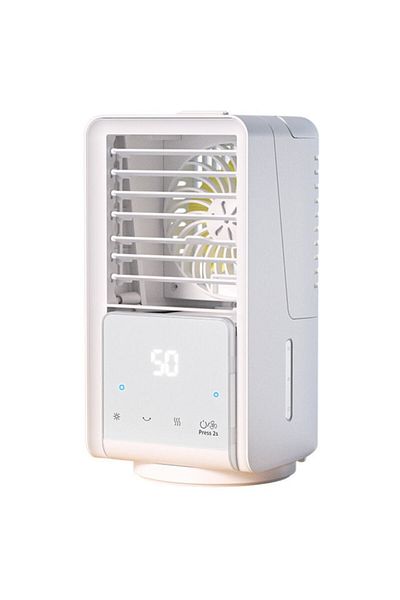 RARINCARE Mini Air Cooler and Humidifier RARINCARE, 700 ml, 3-Speed, Touchscreen, 120° Rotating Base, LED Lig