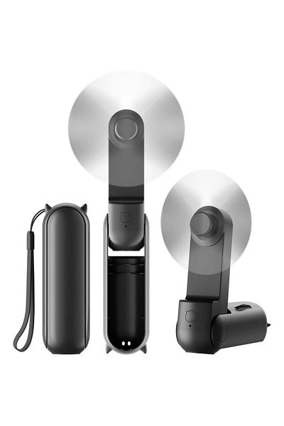 SKYDDAR INNOVATION Ventilator ultraportabil, 3 viteze, pliabil cu baterie portabilă 2000mAh, autonomie 20h, negru
