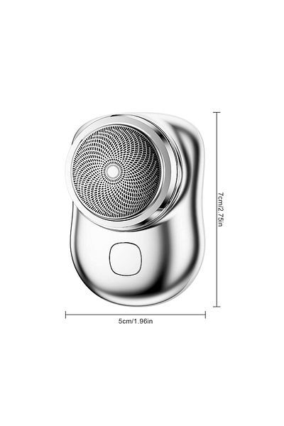 COOYA Mini Electric Razor,Double Ring 3D Blade Mesh,USB Rechargeable, One Button Use,for Home Car Travel
