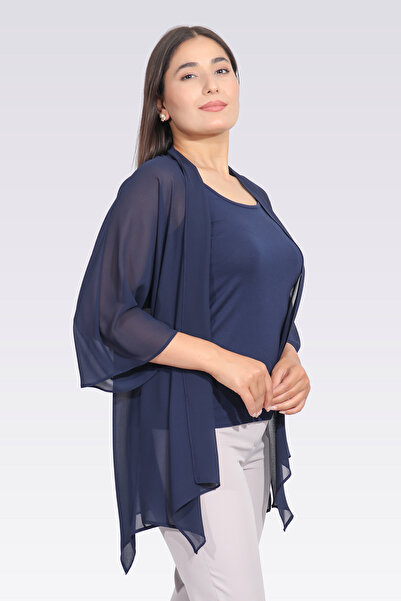 TOLGA SARAÇOĞLU 10973 ЛАКІВЕРТ РАХАТ КЕСІМ ШИФОН ТУНІКА