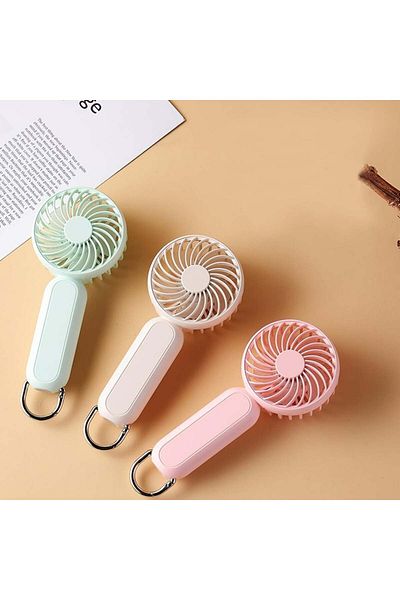 SKYDDAR INNOVATION Portable Mini Fan, 3 Speeds, Desk, Handheld, USB, 1200mAh, SKDR LittleWonder - Pink
